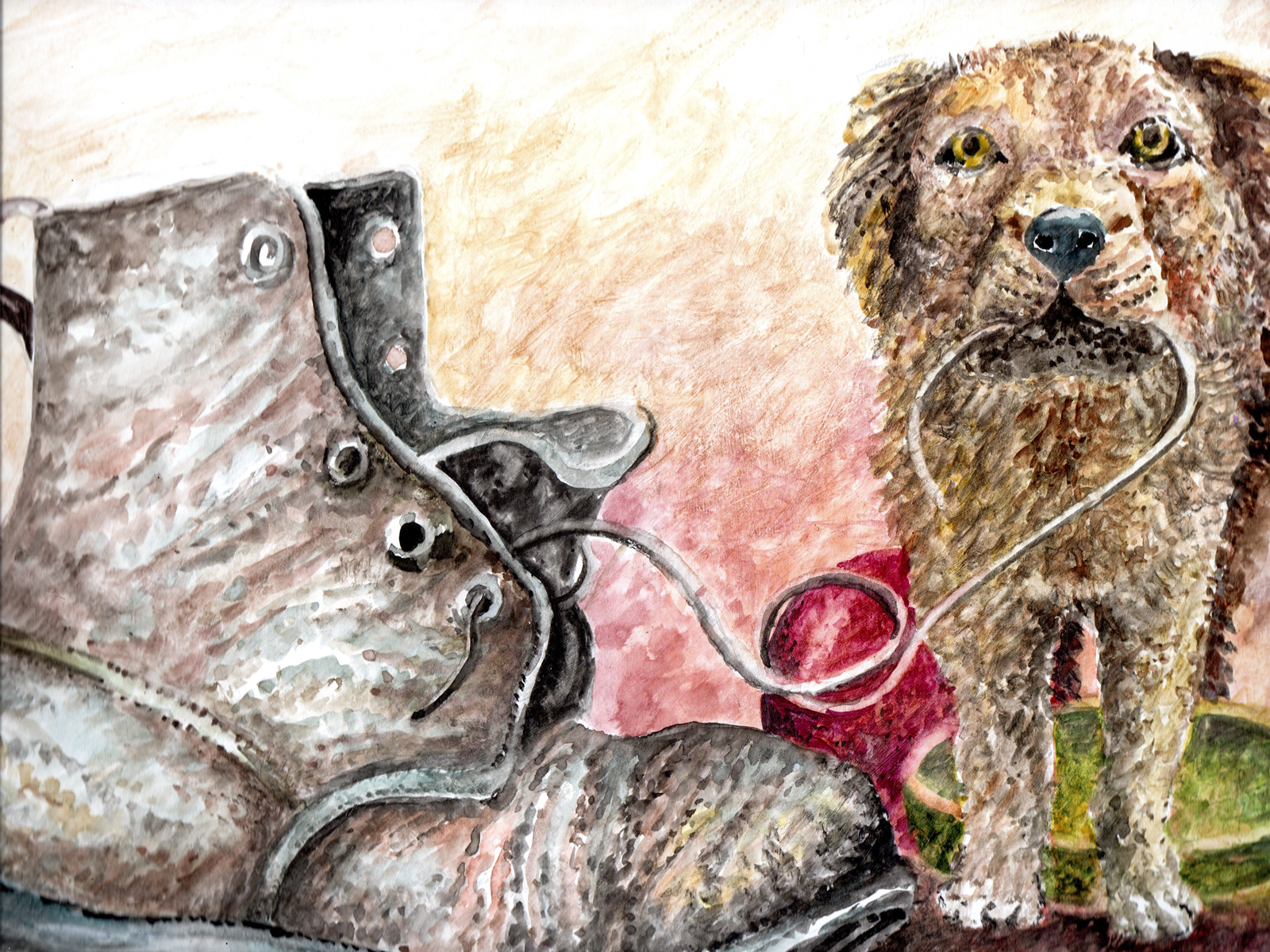 Dog and Boot