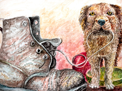 Dog and Boot